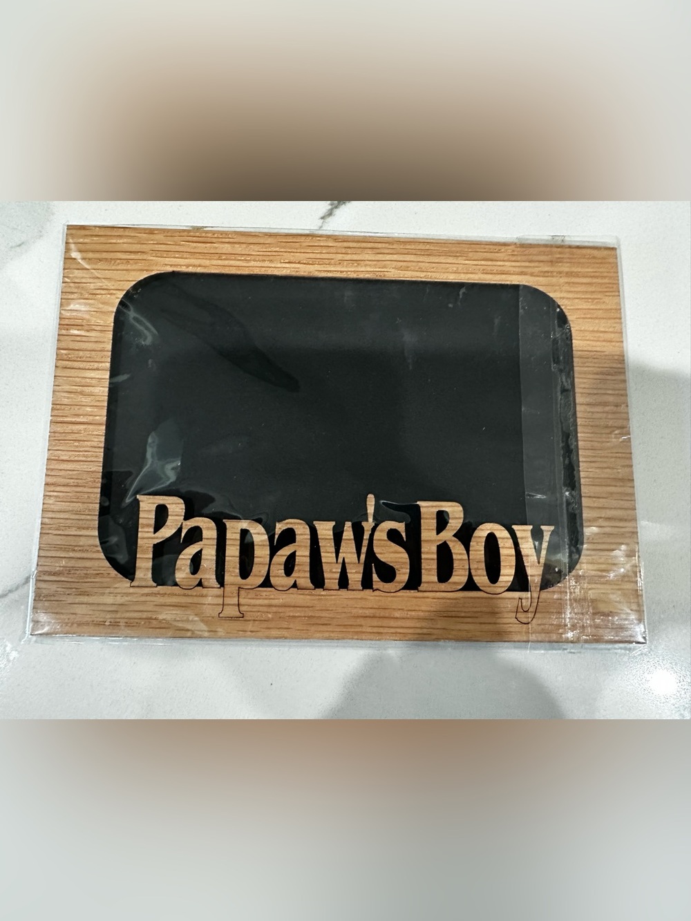 Pawpaw’s Boy Horizontal Wood Oak Matte 5x7 for photo frame
